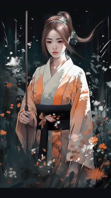 科幻未来世界中的女小学生