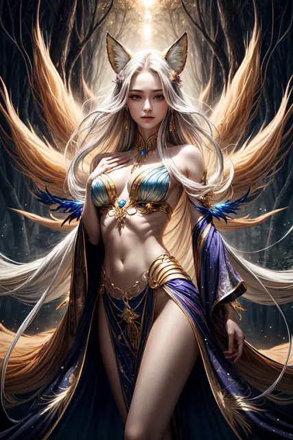 超凡脱俗之美的九尾狐女